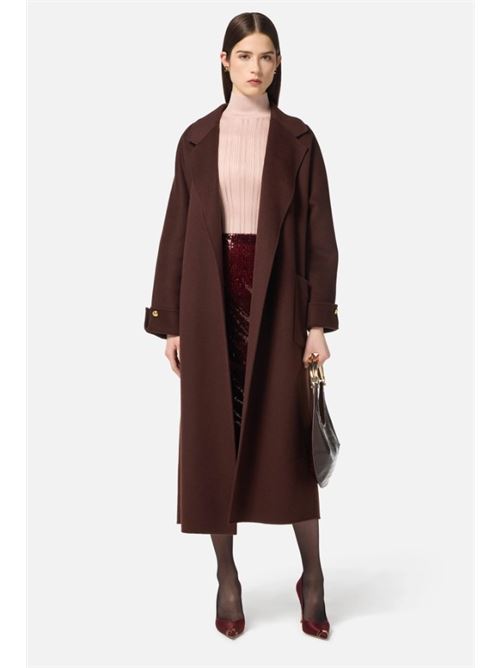 Cappotto in panno di misto lana double ELISABETTA FRANCHI | CP68D56E2.EA3